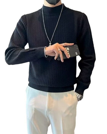 Striped Sweater Men's Fashion Brand Lightly Mature High Sense