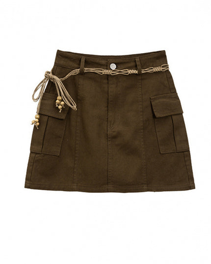 High Waist Slimming Small Word Hot Girl Hip Short Pantskirt