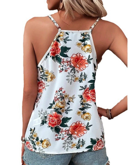 Summer New Women's Vest V-neck Print