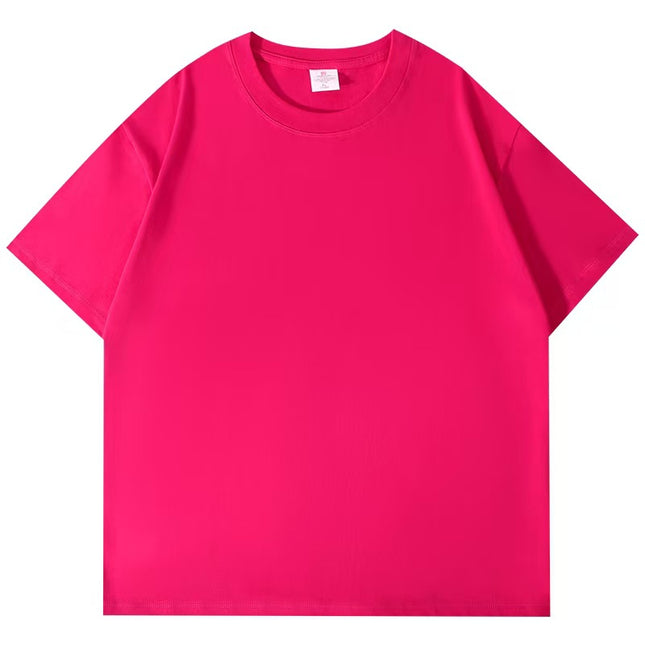 Cotton Short Sleeve T-shirt Men's Summer Loose Half Sleeve Solid Color