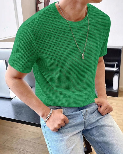 Men's Casual Loose Solid Color Short Sleeve