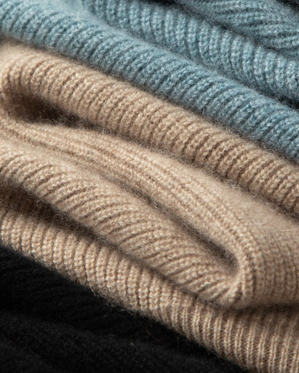 Men's Loose Ingot Needle Contrast Color Cashmere Sweater