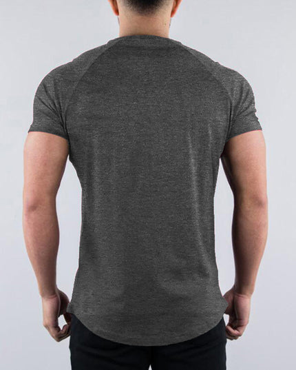 Solid Color Fitness Half Sleeve Bottoming Shirt