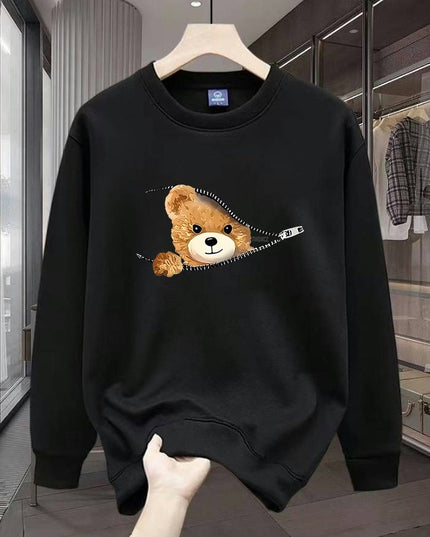 American Round Neck Printed Casual Sweatshirt