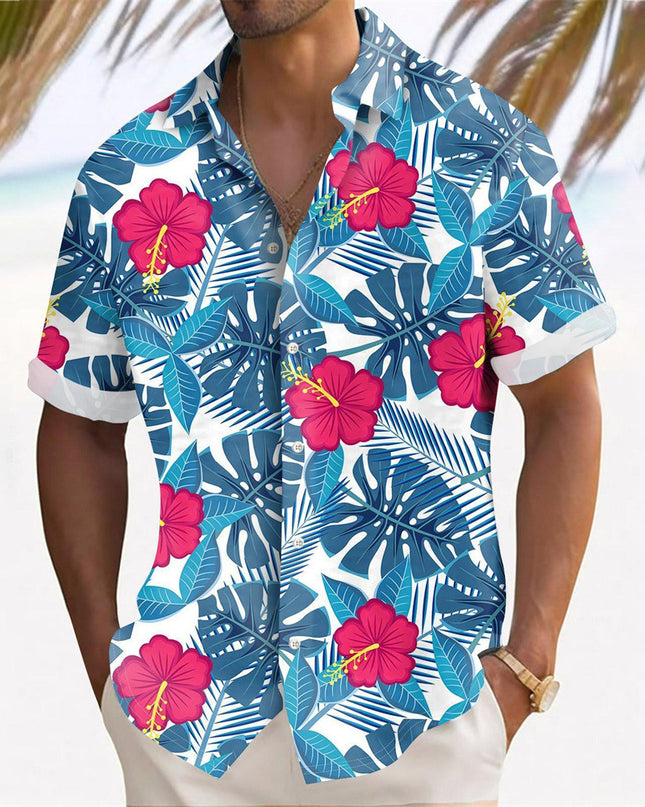 Hawaii Beach Men's Clothing Print Shirt Casual