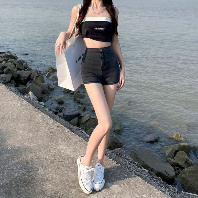 Women's High Waist Thin Skinny Sheath Thin Hot Pants