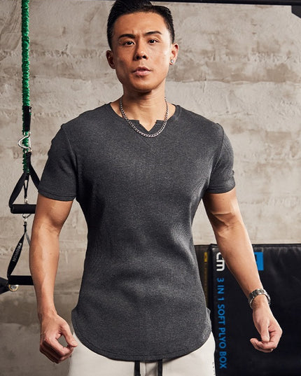 Quick-drying Striped Thin Fashion Slim-fit Short Sleeve