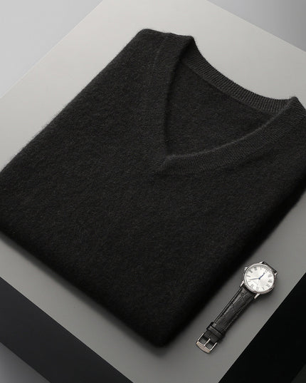 Casual Middle-aged V-neck Vest Sleeveless Sweater