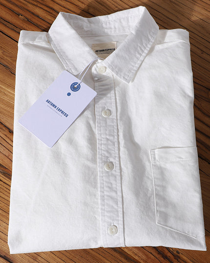 Fashion Pure Cotton Oxford Woven Shirts Men