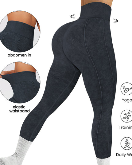 Seamless Yoga High Waist Belly Contracting Sports Tights