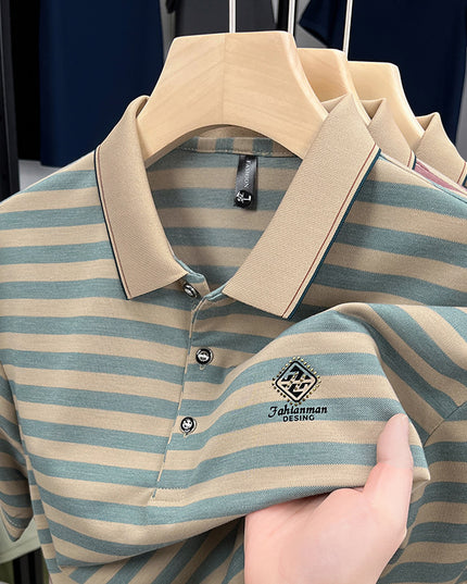 Striped Casual Men's Short Sleeve