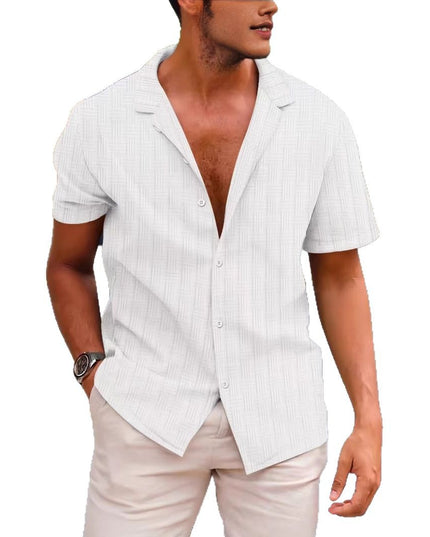 Summer Lapels Solid Color Shirt Button