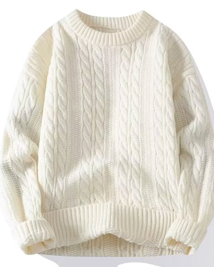 Men's Extra Thick Warm Pullover Round Neck Sweater