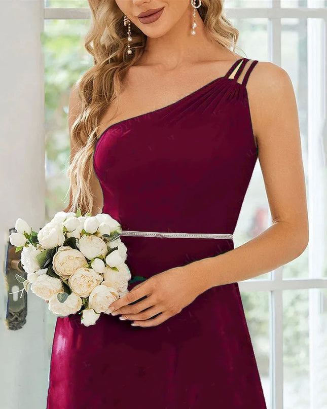 High-Grade One-shoulder Slim-fit Dress For Women Dress