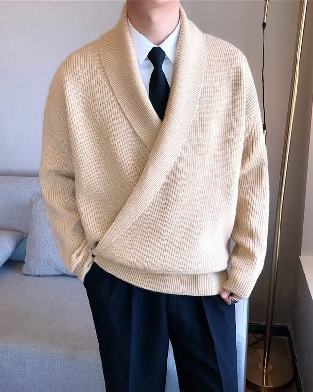 Solid Color Draping Loose Cool Wind Casual Sweater Coat