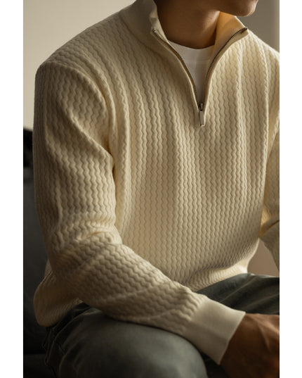 Turtleneck Zipper Sweater Men's Coat Thick Long Sleeve
