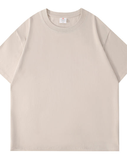 Cotton Short Sleeve T-shirt Men's Summer Loose Half Sleeve Solid Color
