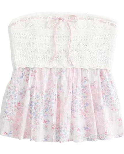 Spring And Summer Design Sense Hollow-out Tube Top Vest