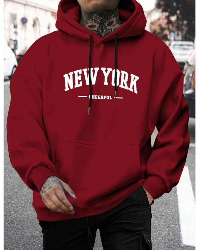 Men's Casual American-style Retro Loose Hooded Sweater