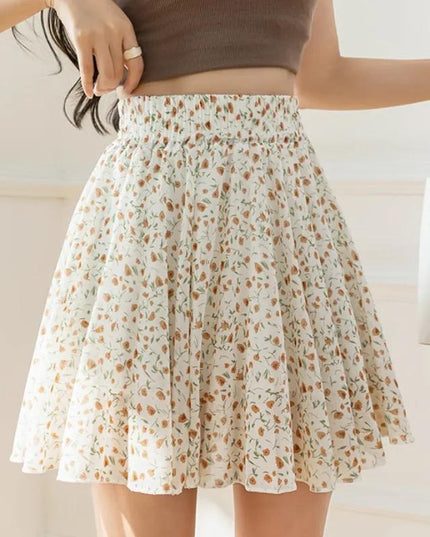 Elastic Waist Skirt Women's Short