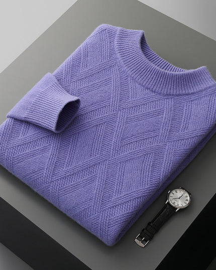 Woolen Sweater Men's Half Turtleneck Thickened Sweater Casual