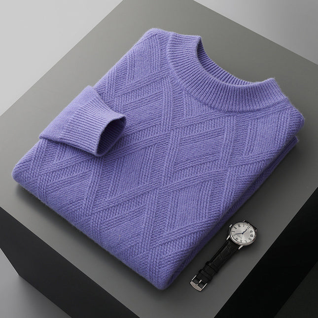 Woolen Sweater Men's Half Turtleneck Thickened Sweater Casual