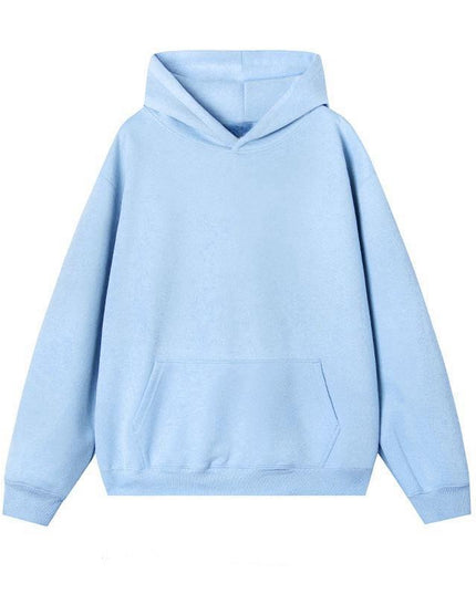 Thermal Head Cover Solid Color Hoodie Fleece-lined Thickened