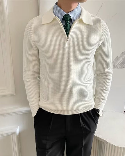Men's All-match Solid Color Sweater Pullover Sweater