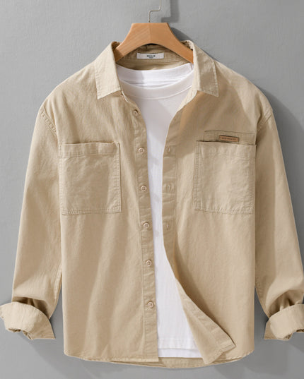 Simple All-matching Men's Long-sleeved Shirt Casual Loose