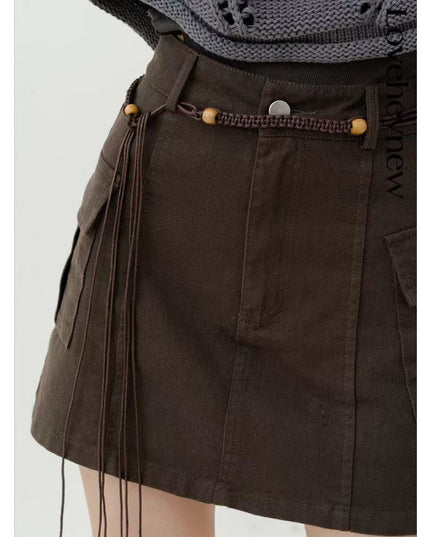 High Waist Slimming Small Word Hot Girl Hip Short Pantskirt