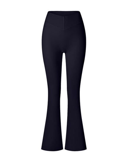 Brushed Flared V-waist Sports Tight Trousers