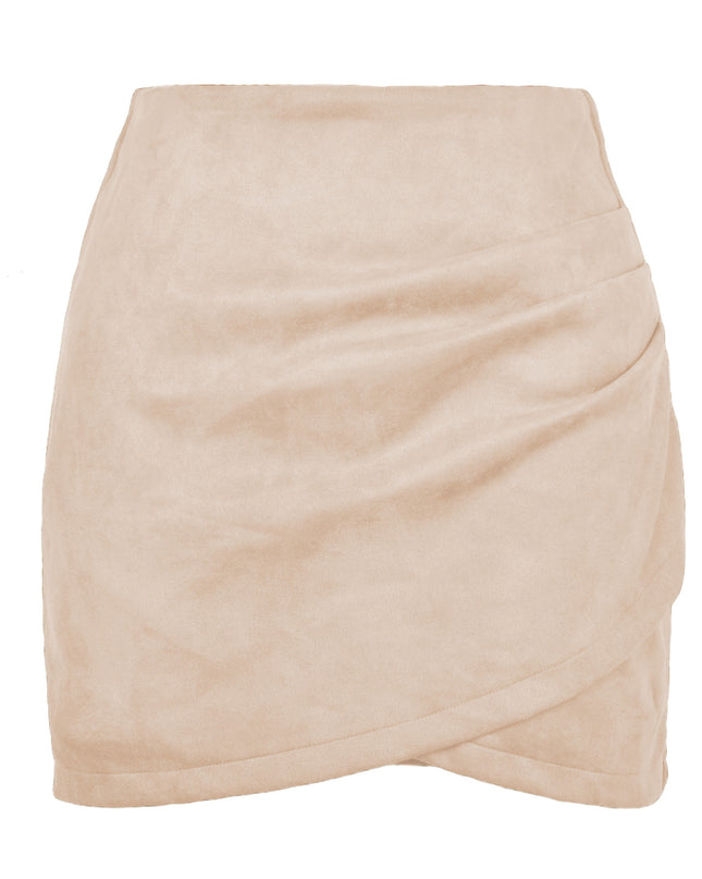 Solid Color Sheath Skirt Autumn And Winter Irregular Women's Clothing