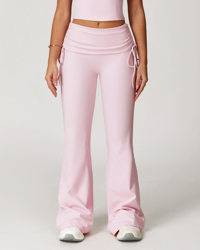 Fold High Waist Flared Pants Nude Feel Wide Leg Slimming Trousers Women