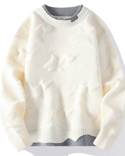 Autumn And Winter Round Neck Sweater Knitwear Men's Clothing Plus Size