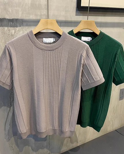 Short-sleeved T-shirt Thin Ice Silk Half Sleeve Sweater
