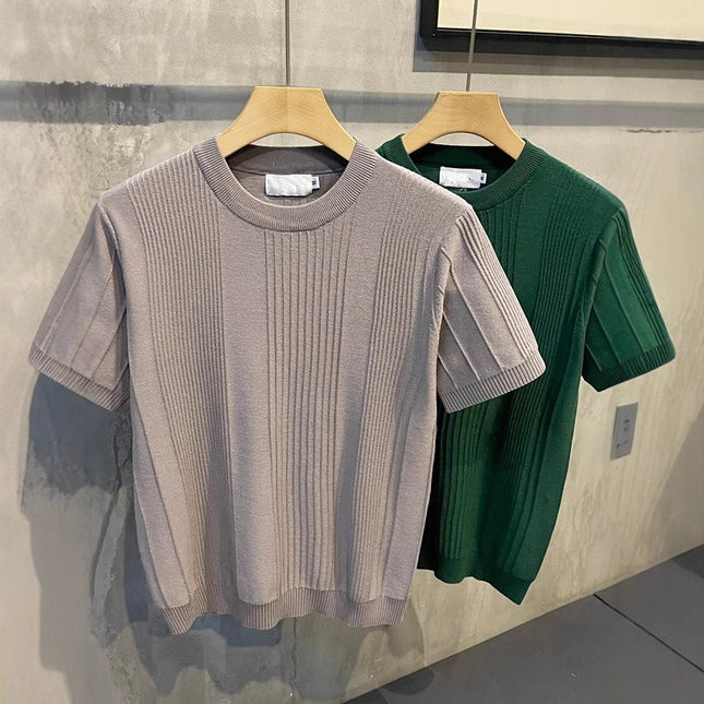 Short-sleeved T-shirt Thin Ice Silk Half Sleeve Sweater