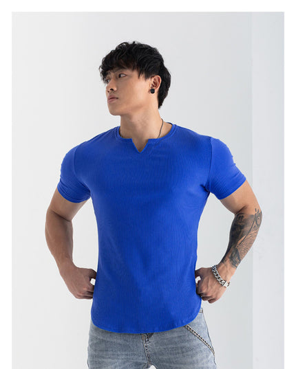 Quick-drying Striped Thin Fashion Slim-fit Short Sleeve