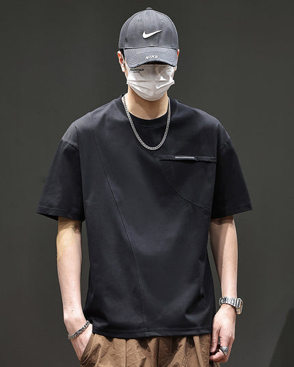 Summer Purple Short Sleeve T-shirt Men