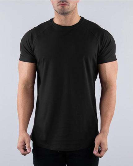 Solid Color Fitness Half Sleeve Bottoming Shirt