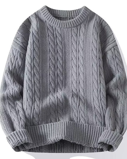 Men's Extra Thick Warm Pullover Round Neck Sweater