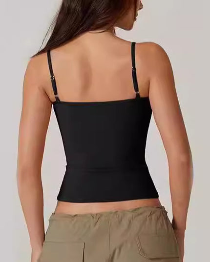 Camisole Cropped T-shirt Vest Women's Milk Silk Top