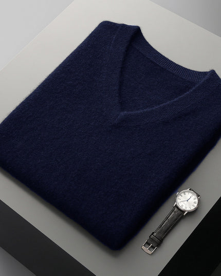 Casual Middle-aged V-neck Vest Sleeveless Sweater