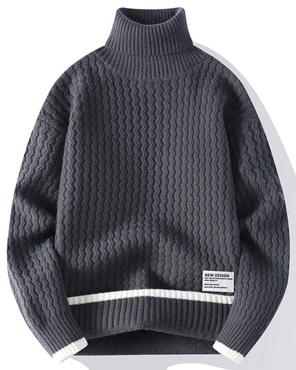 Fashion Personality New Mock Neck Sweater Men