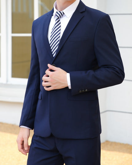 Men's Business Simplicity Flat Collar Plus Size Suit Pants Suit
