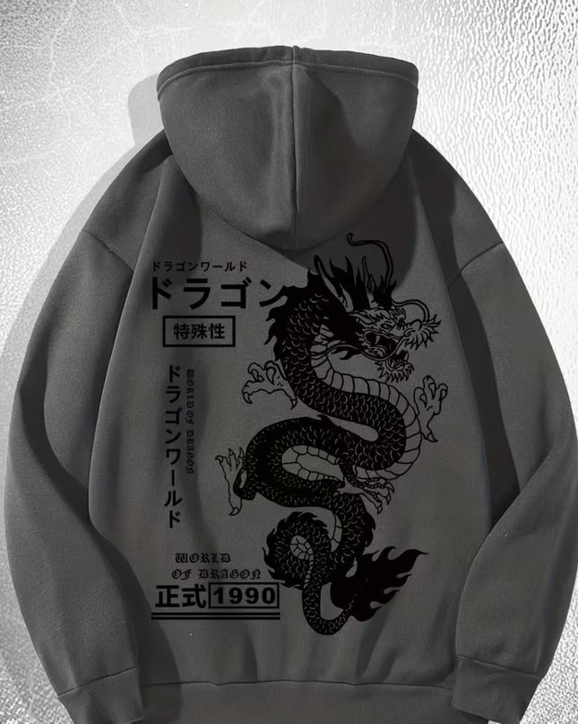 European And American Simple Printed Dark Style Hoodie