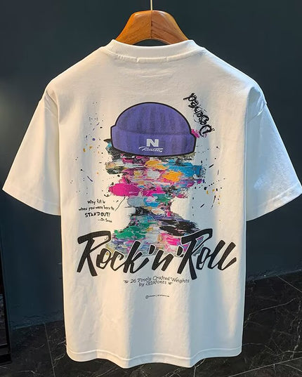 Loose Printed Casual All-match T-shirt For Men