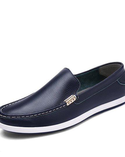 Men's Casual Leather Shoes Leather Soft Bottom Summer Breathable