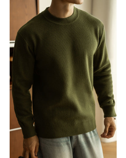 Jacquard Autumn And Winter Crew Neck Pullover Sweater Men