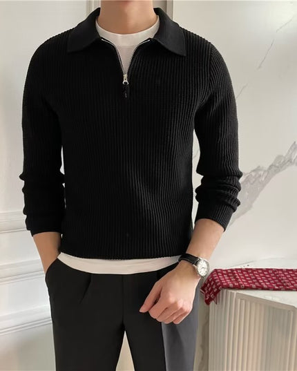 Men's All-match Solid Color Sweater Pullover Sweater