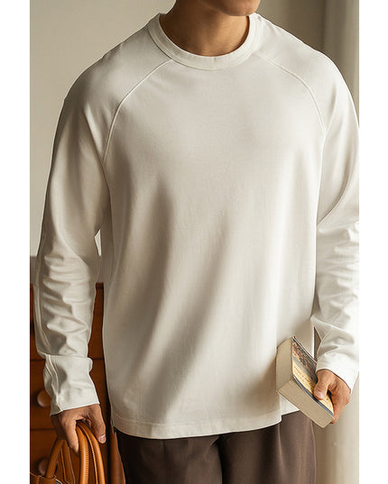 Loose Long Sleeve Solid Color Bottoming Shirt